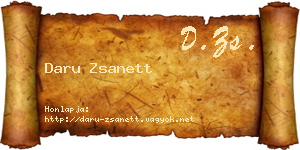 Daru Zsanett névjegykártya